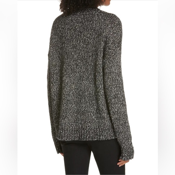 THEORY Parkland Slouchy Cotton & Wool Sweater In Lead Melange Size S - Picture 2 of 10